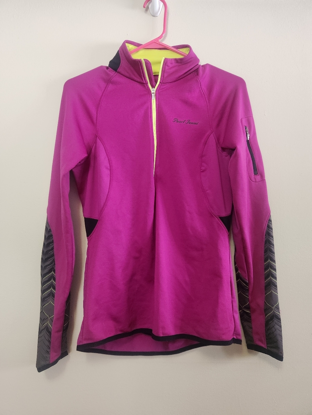 PEARL IZUMI Cycling Jersey Long Sleeve Shirt Women's 1/2 Zip Top Medium Biking